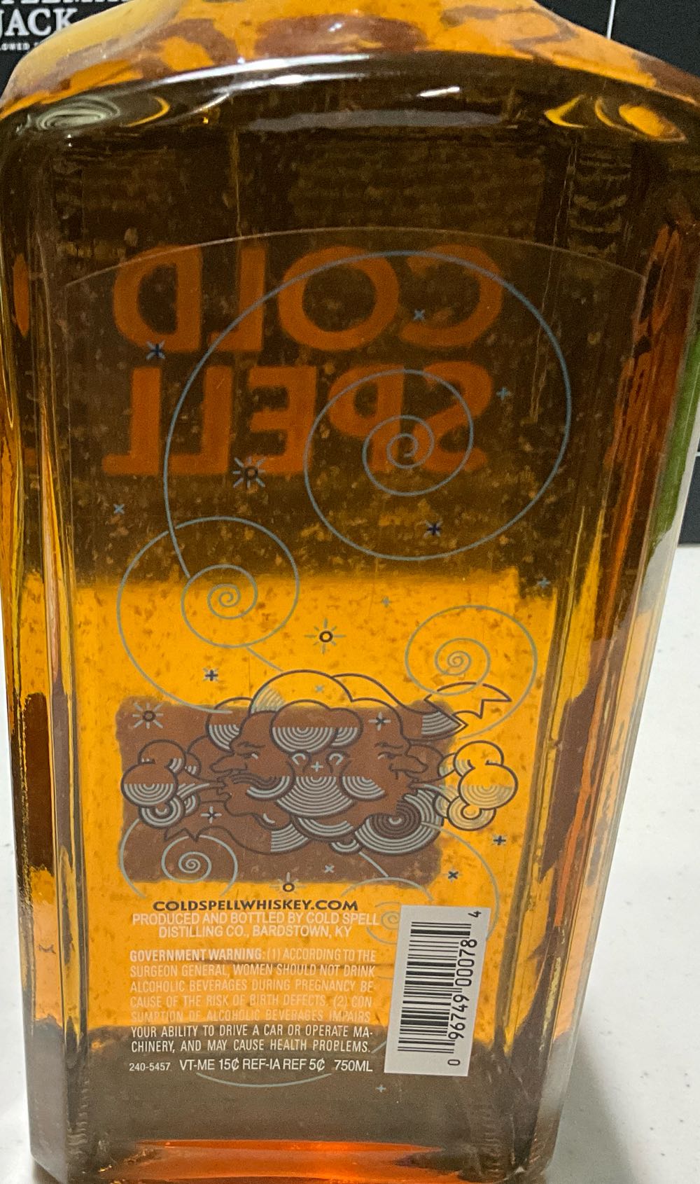 Cold Spell Mint Whiskey - Cold Spell Distilling Co. (750 mL) alcohol collectible [Barcode 096749000784] - Main Image 2