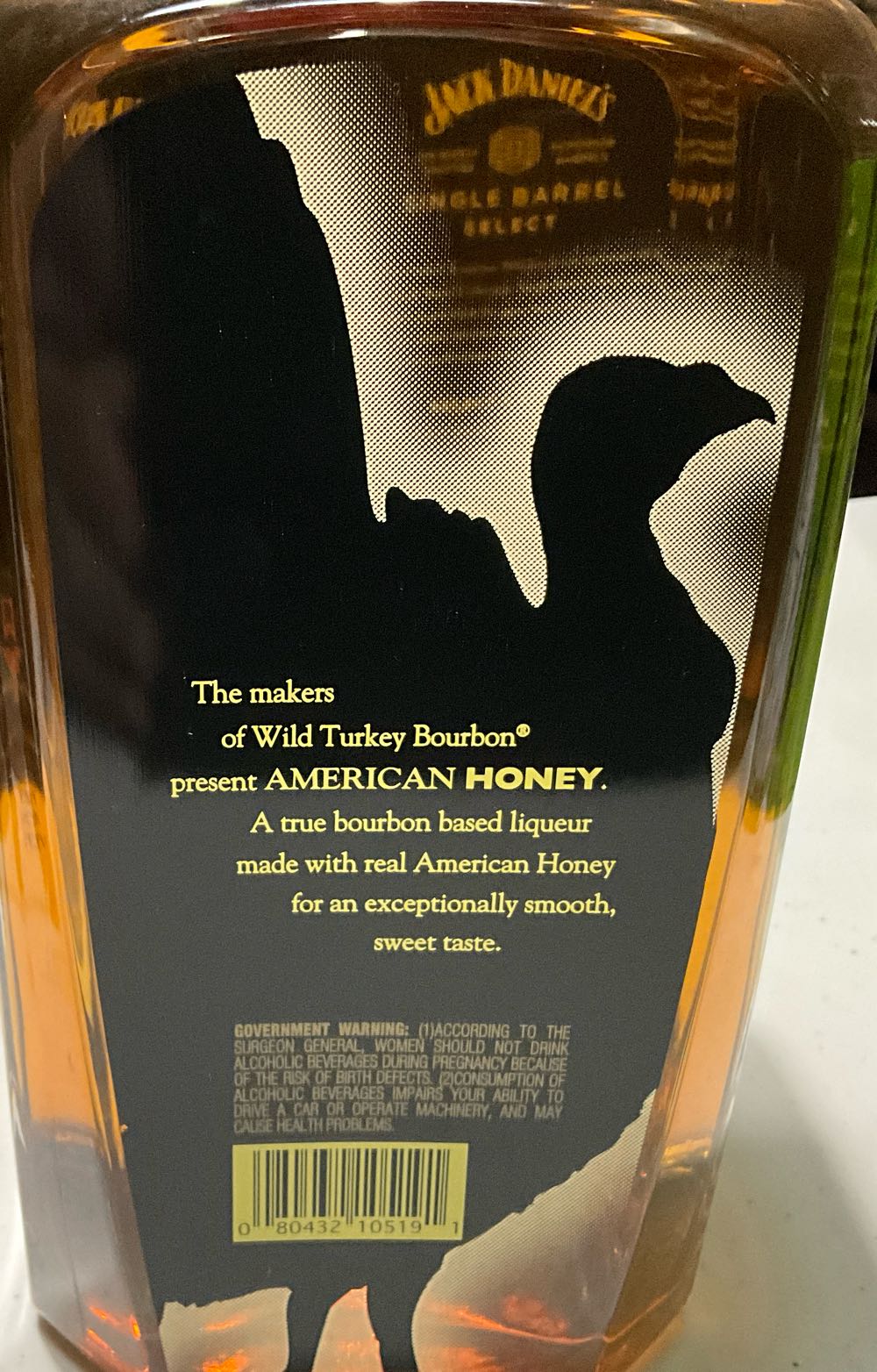 Wild Turkey American Honey Flavored Whiskey - Austin, Nichols Distilling Company (1.75 L) alcohol collectible [Barcode 080432105191] - Main Image 3