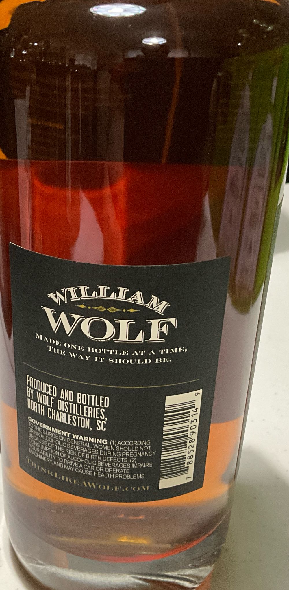 William Wolf Bourbon Whiskey - Wolf Distillers (750 mL) alcohol collectible [Barcode 788528903149] - Main Image 2