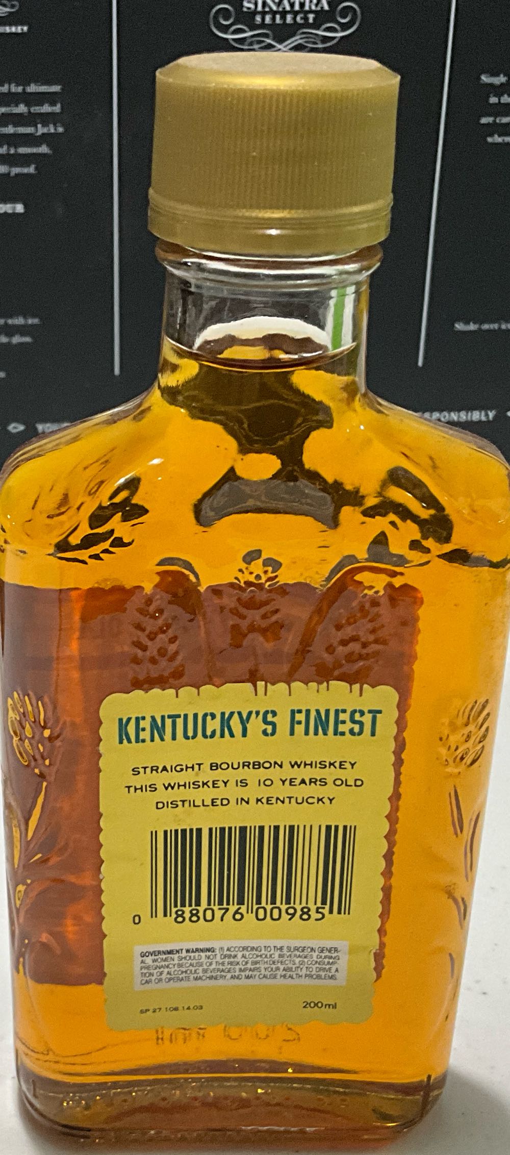 Old Charter 10 Year Old Bourbon - Old Charter Distillery (200 mL) alcohol collectible [Barcode 088076009851] - Main Image 2