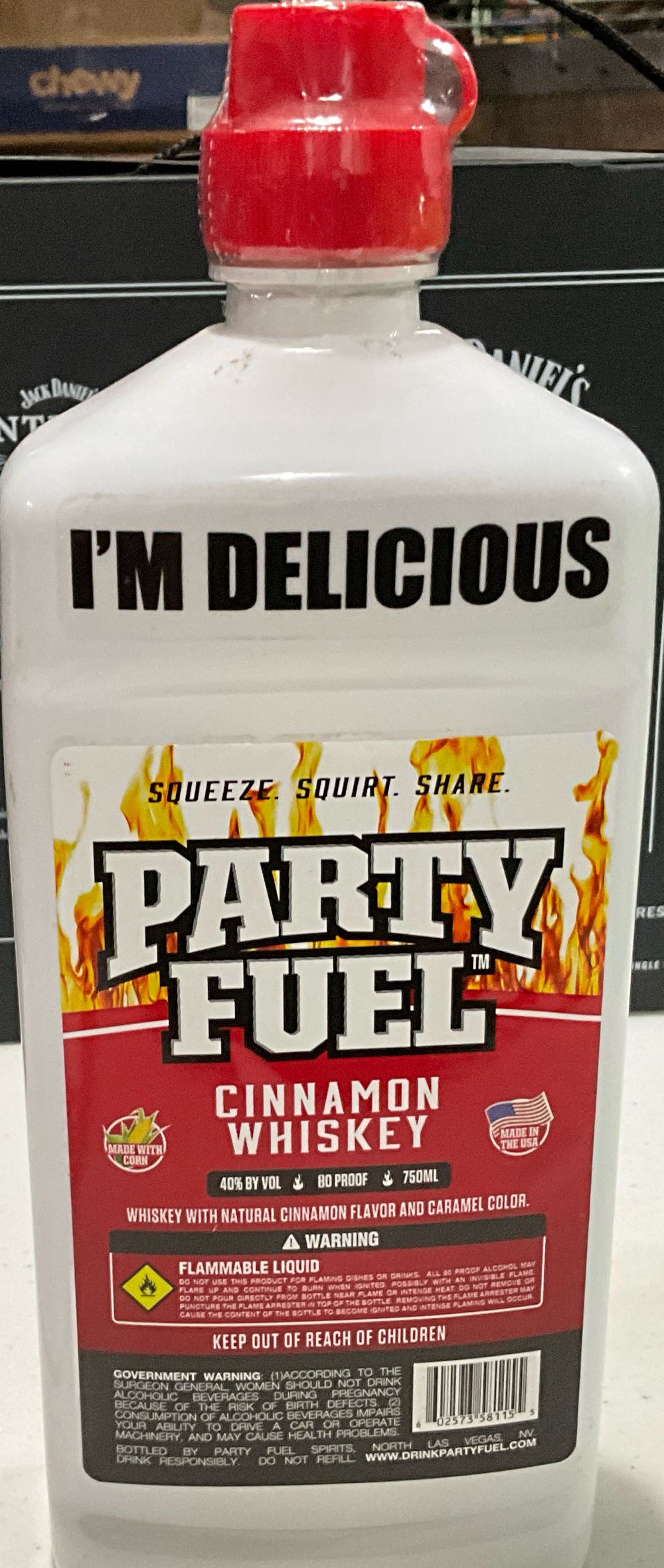 Party Fuel Cinnamon Whisky - Party Fuel Spirits (750 mL) alcohol collectible [Barcode 602573581155] - Main Image 2