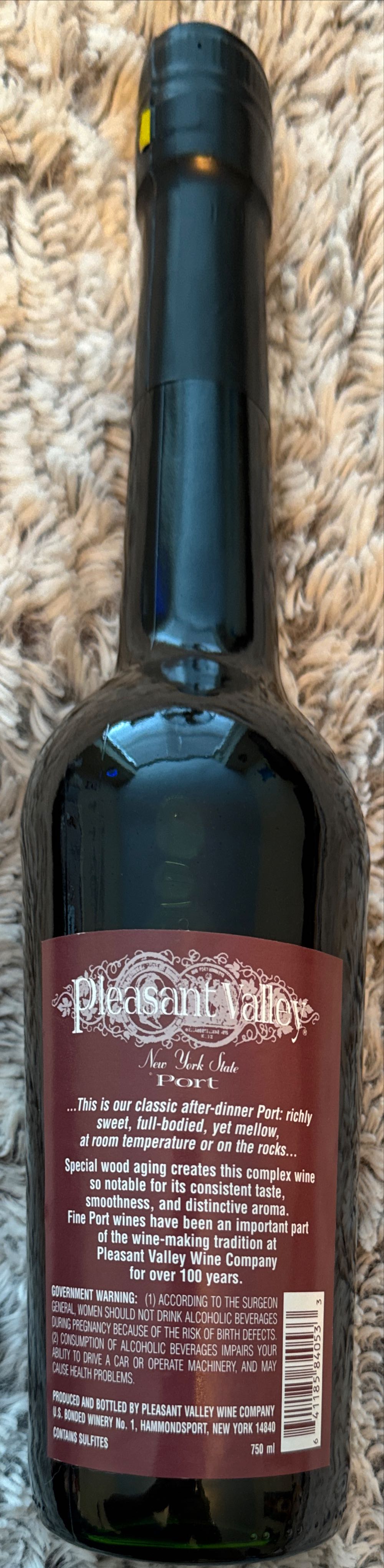 Pleasant Valley, Traditional Port - Pleasant Valley Wine Company (750 mL) alcohol collectible [Barcode 641185840533] - Main Image 2