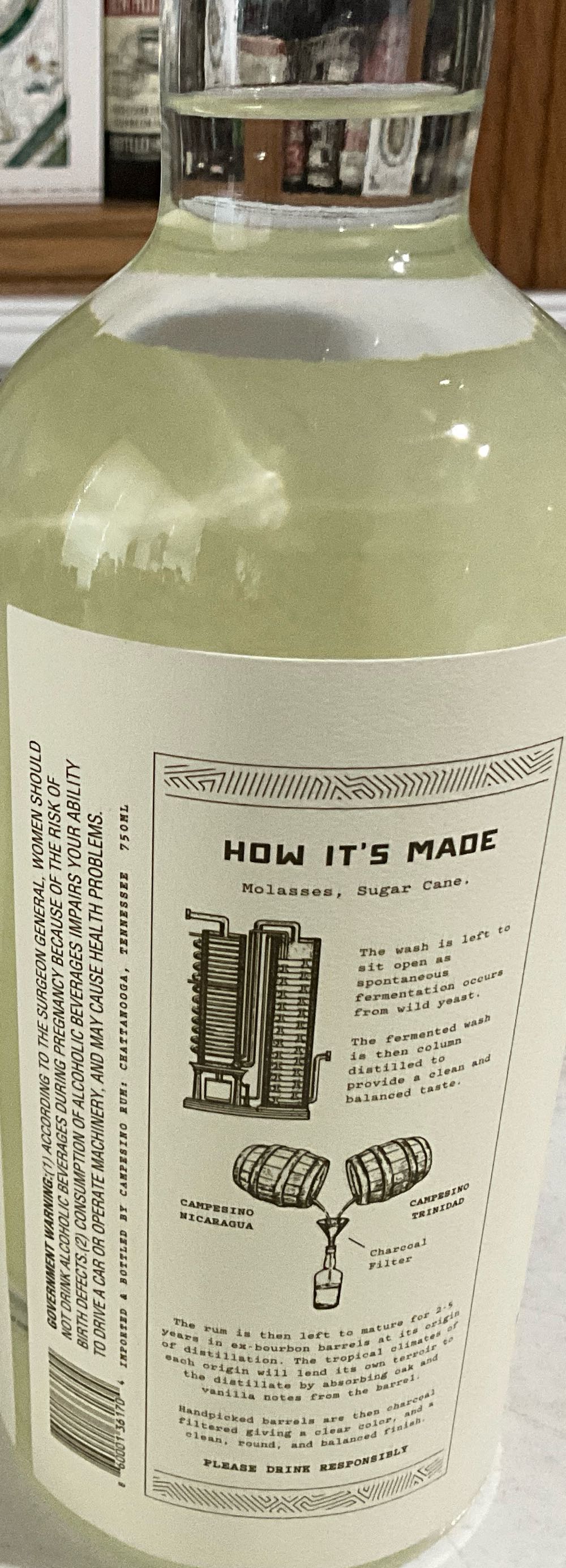 Campesino 2 Year Old Silver X Rum - Angostura Distillery (750 mL) alcohol collectible [Barcode 860001361704] - Main Image 3