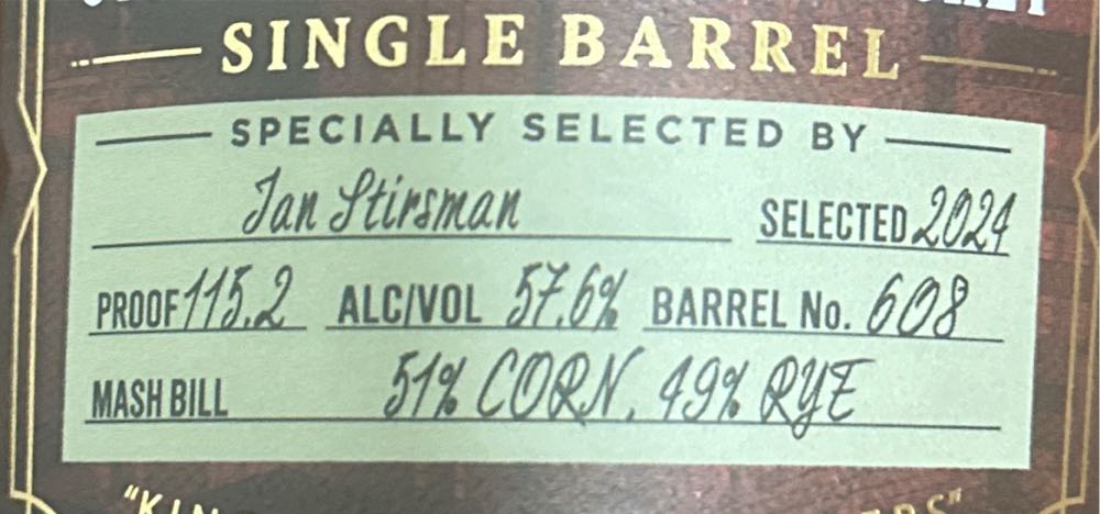 Remus Single Barrel - Ross & Squibb Distillery (750 mL) alcohol collectible [Barcode 854054008693] - Main Image 3