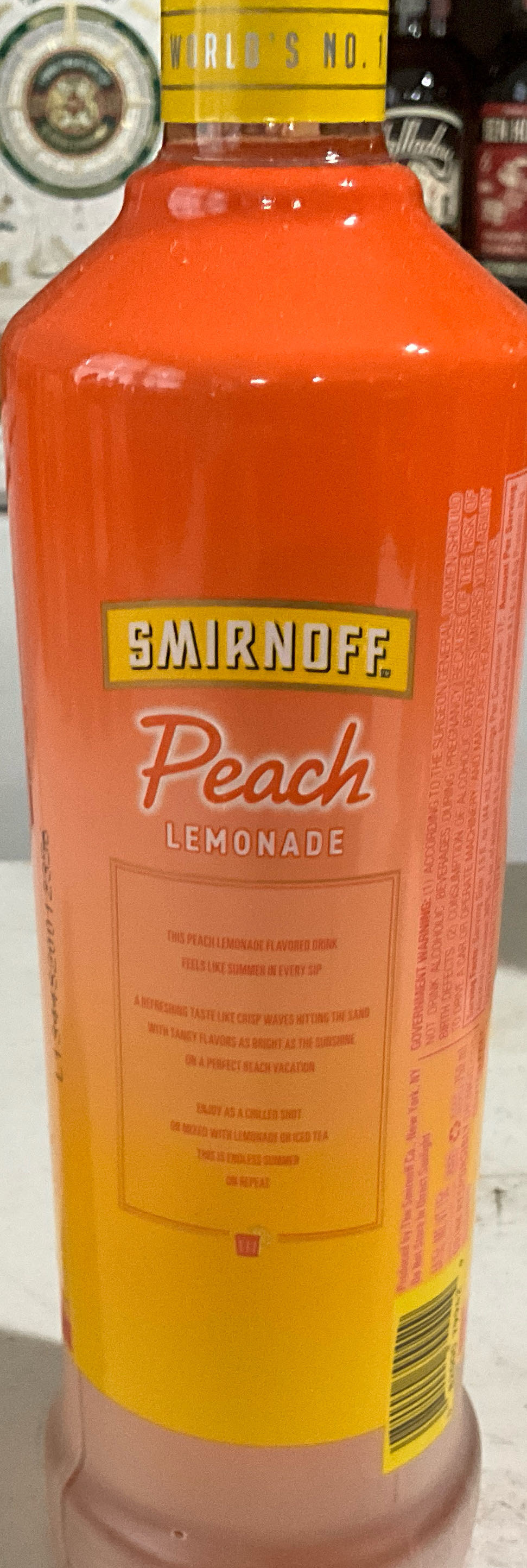 Smirnoff Peach Lemonade Vodka 750ml Flavored 750 Ml - Smirnoff Co. (750 mL) alcohol collectible [Barcode 082000799429] - Main Image 2