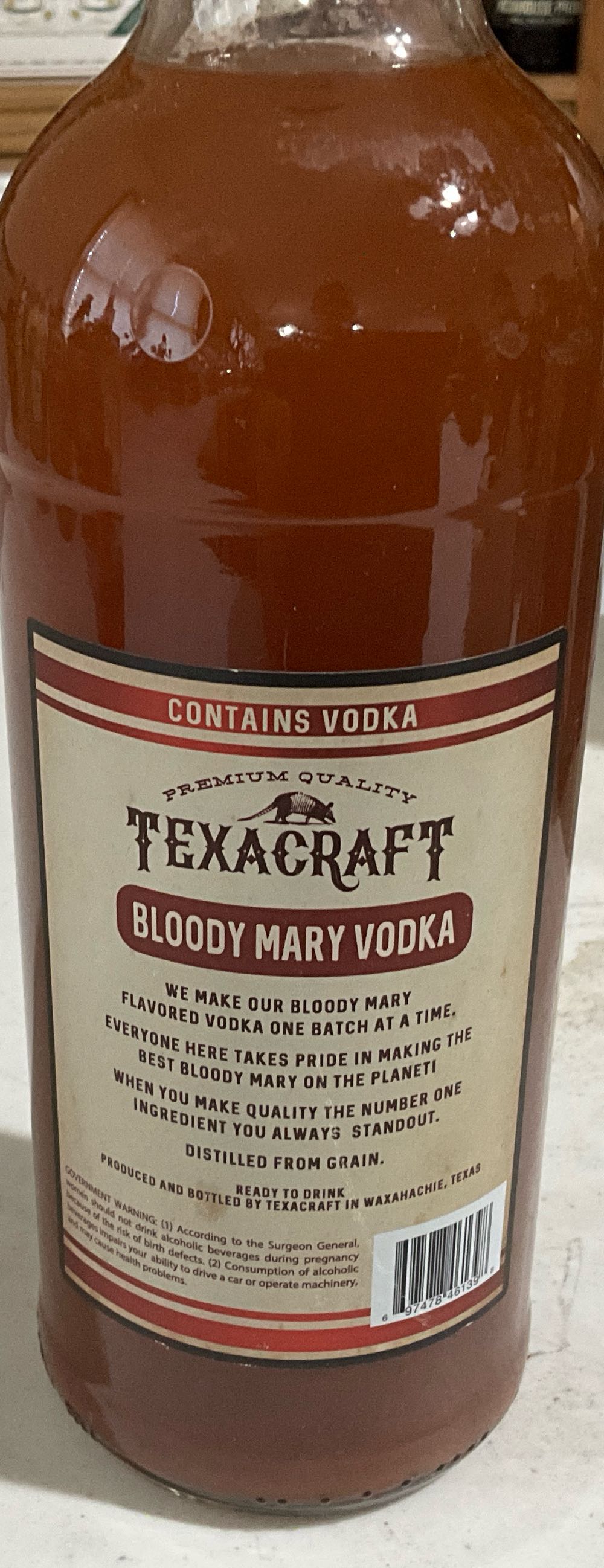 Texacraft Bloody Mary Vodka - Premixed - Texacraft (750 mL) alcohol collectible [Barcode 697478461398] - Main Image 2