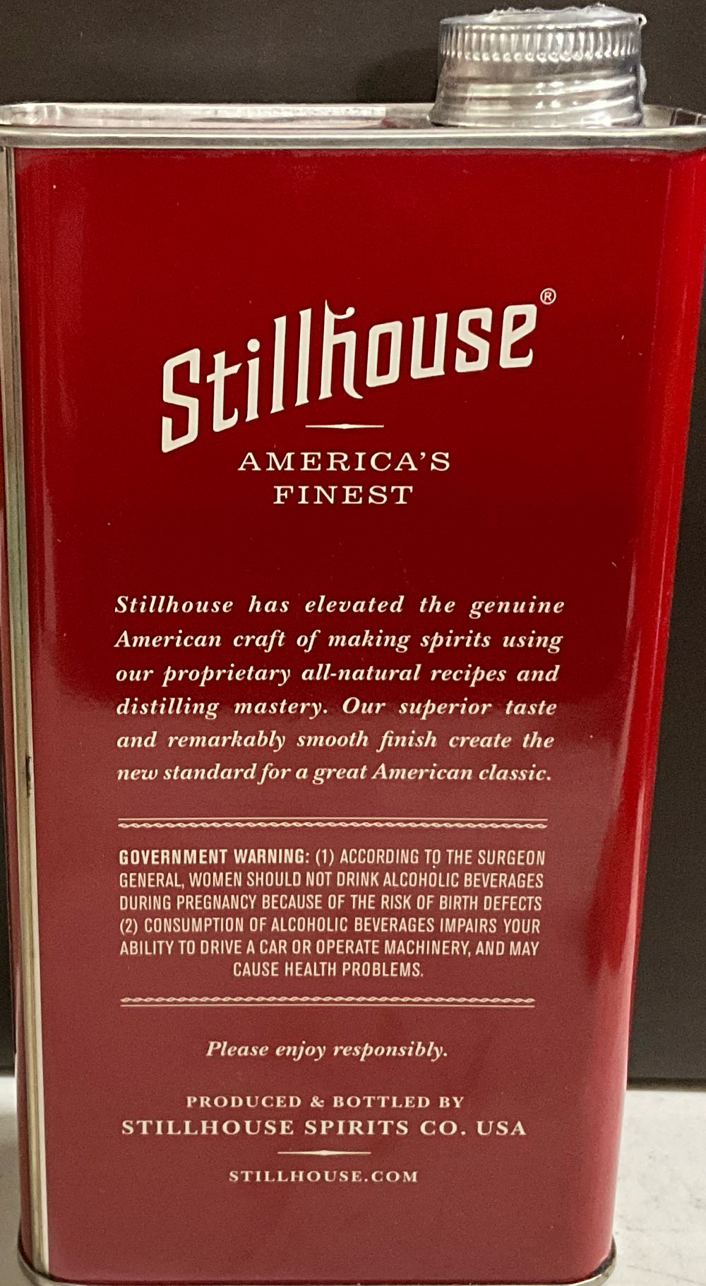 Stillhouse Spiced Cherry Whiskey - Corn Whiskey In Metal Can - Stillhouse Distillery (750 mL) alcohol collectible [Barcode 851447002153] - Main Image 2