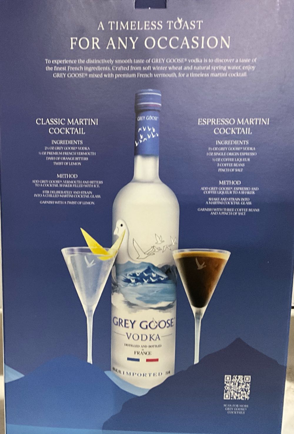 Grey Goose Gift Set 750ML - Grey Goose Importing Company (750 mL) alcohol collectible [Barcode 080480988869] - Main Image 2