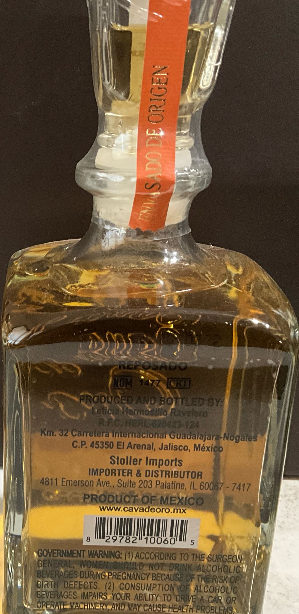 Gran Cava De Oro Reposado Tequila - Leticia Hermosillo Ravelero (750 mL) alcohol collectible [Barcode 829782100605] - Main Image 2