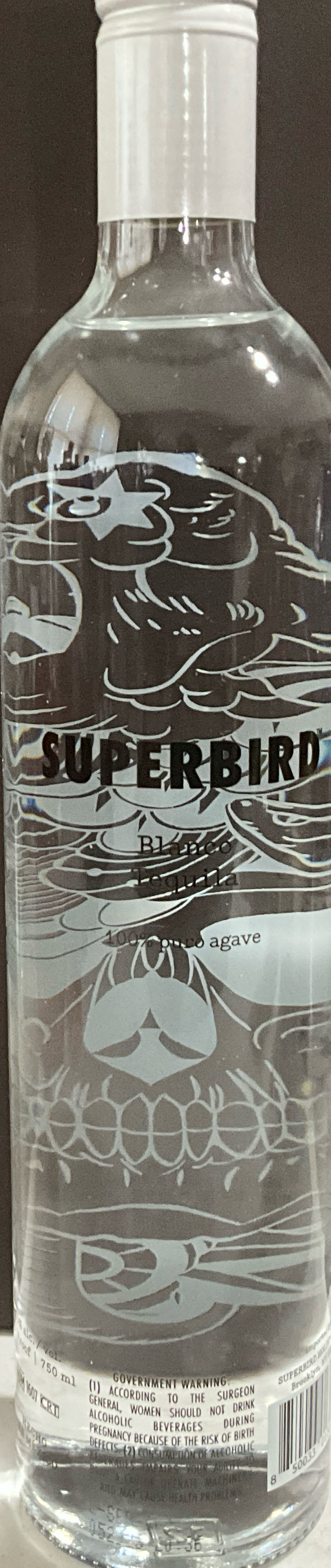 Superbird Blanco Tequila - Superbird Holdings (750 mL) alcohol collectible [Barcode 850033013238] - Main Image 2