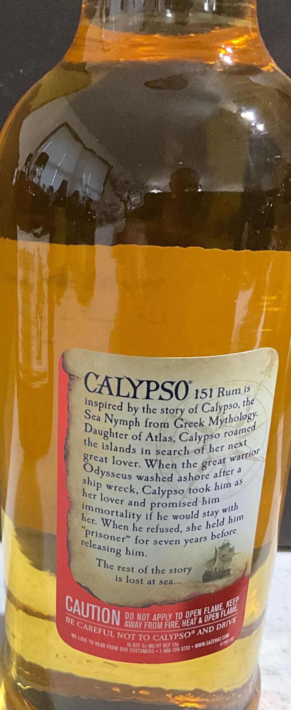 Calpso 151 Caribbean Rum - Caribbean - Sazerac Co (750 mL) alcohol collectible [Barcode 088004024512] - Main Image 2
