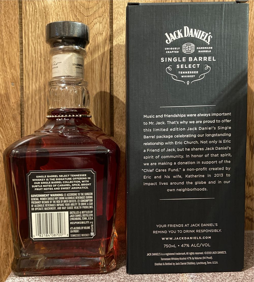 Jack Daniel’s Single Barrel Select - Jack Daniel’s Distillery, Lynchburg, TN (750 mL) alcohol collectible - Main Image 3