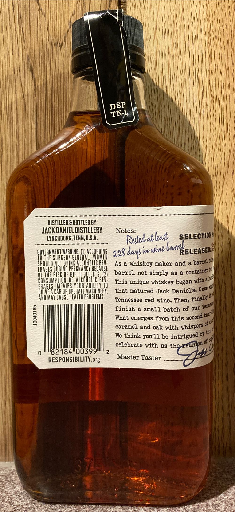 Jack Daniel’s Tennessee Tasters #003 - Jack Daniel’s Distillery, Lynchburg, TN (375 mL) alcohol collectible - Main Image 3