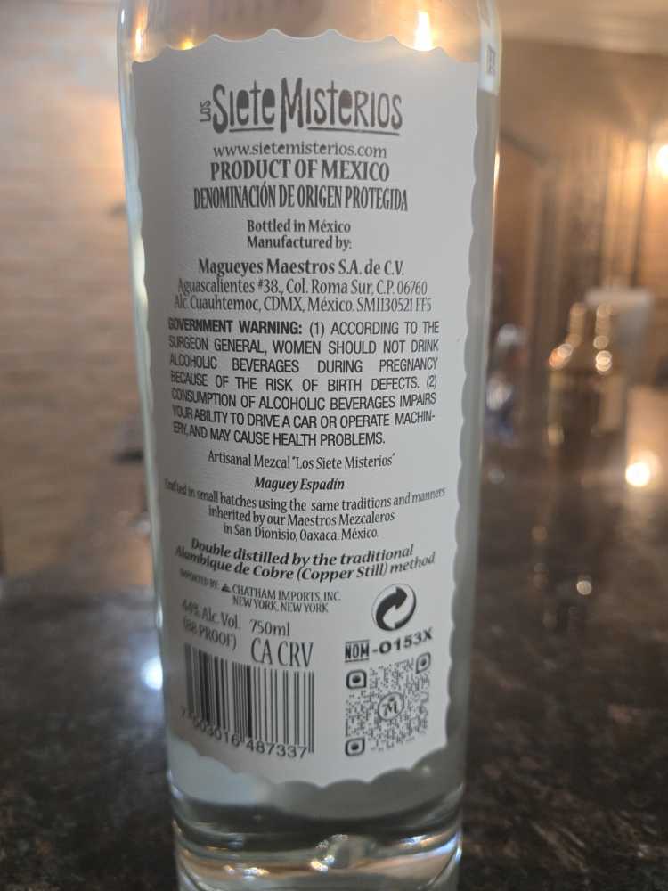 Los Siete Misterios Doba Yej - Magueyes Maestros S.A. de C.V. (750 mL) alcohol collectible [Barcode 7503016487337] - Main Image 3