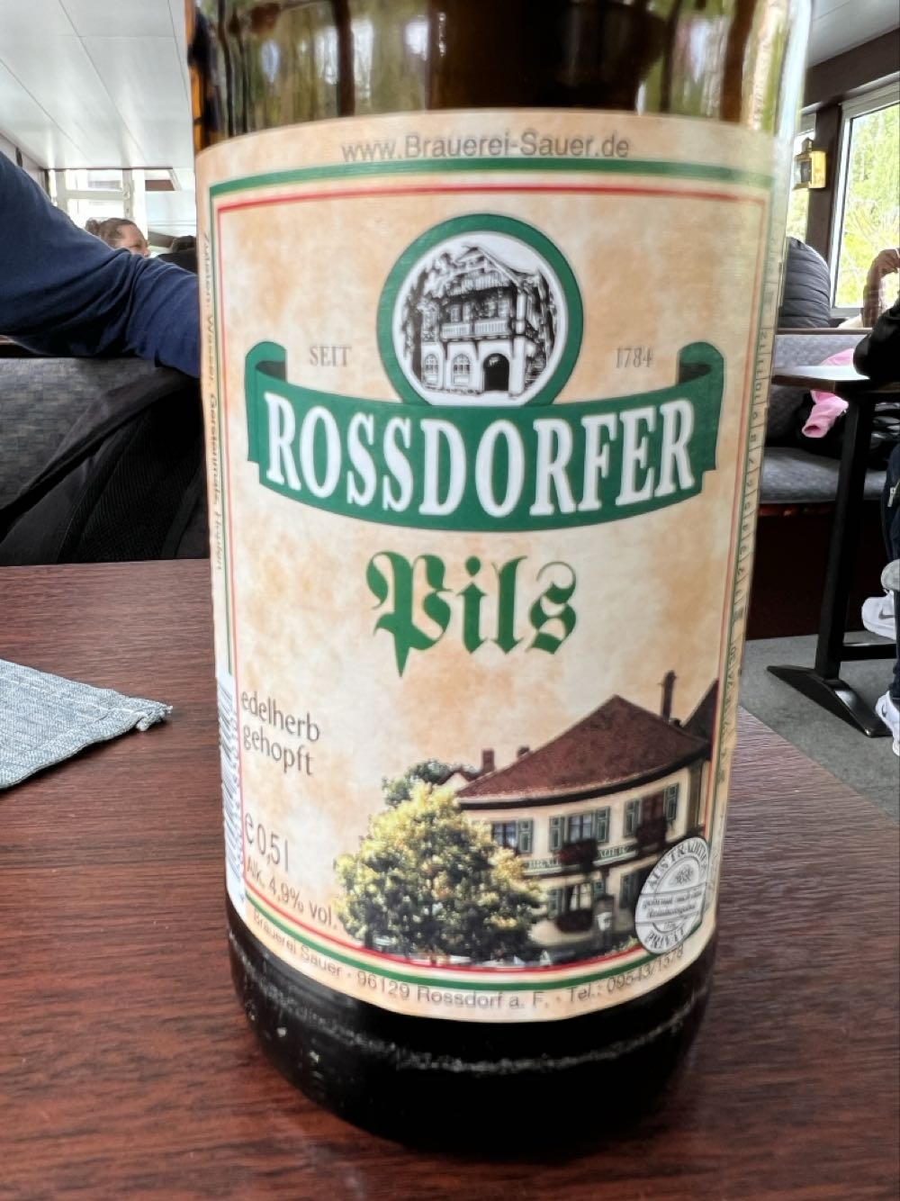 Rossdorfer Pils - Brauerei Sauer, 96129 Rossdorf a.F. (500 mL) alcohol collectible [Barcode 4260014850107] - Main Image 3