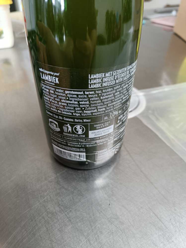 2033 Salted Tangerine Peel Lambiek 2023 - Oud Beersel (750 mL) alcohol collectible - Main Image 2