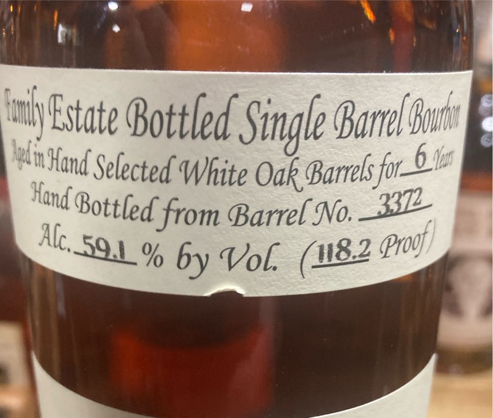 Willett  Estate 6 Year Single Barrek Bourbon - Willett Distillery, Bardstown, KY (750 mL) alcohol collectible - Main Image 2