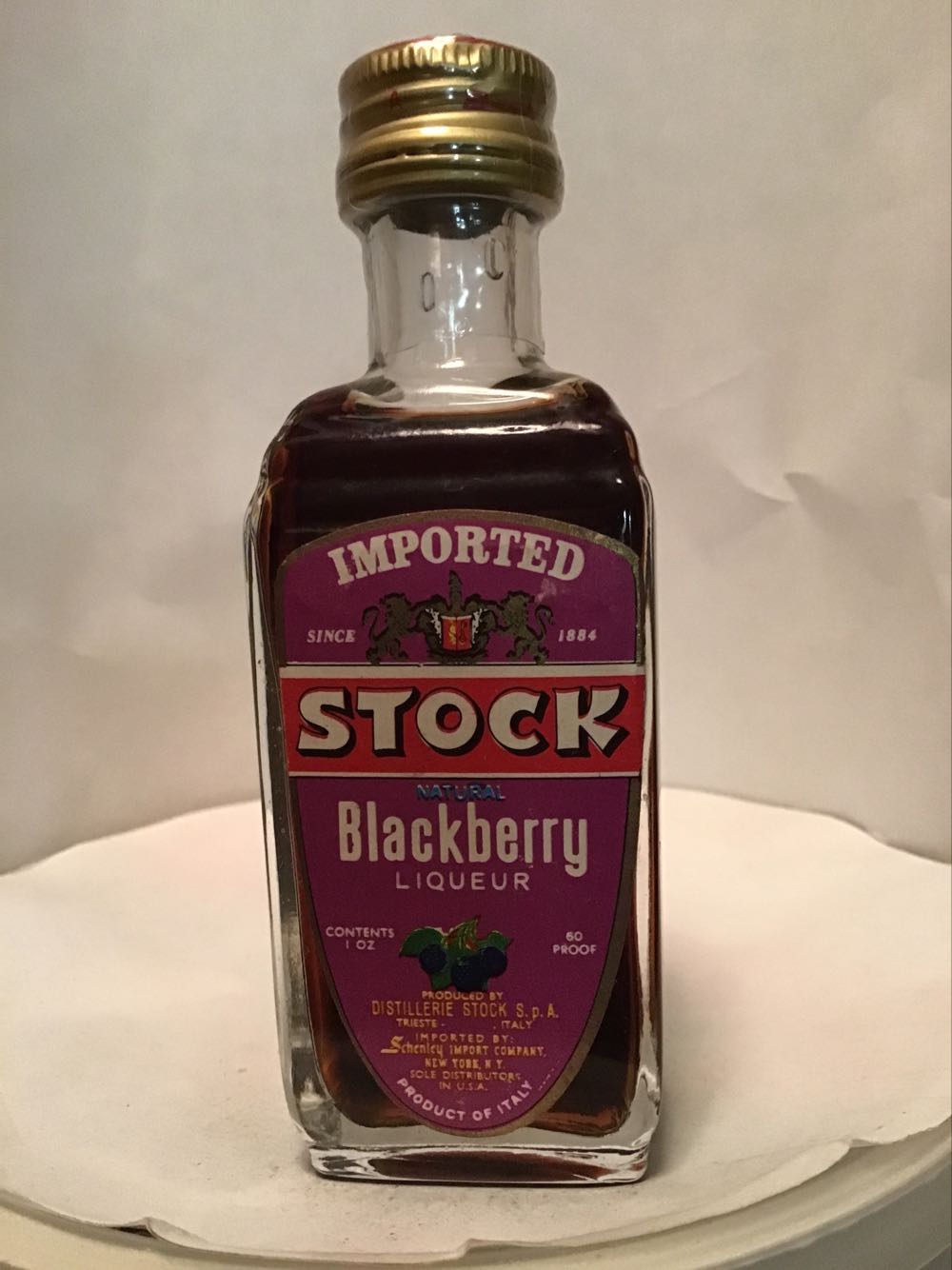 Stock Creme De Menthe & Apricot & Blackberry & Coffee - Distillerie Stock (1 FL OZ) alcohol collectible - Main Image 3