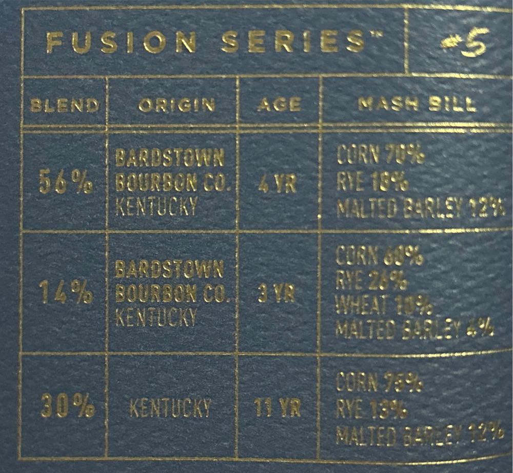 Bardstown Bourbon Fusion Series #5 - Bardstown Bourbon Company (750 mL) alcohol collectible [Barcode 857552008028] - Main Image 2