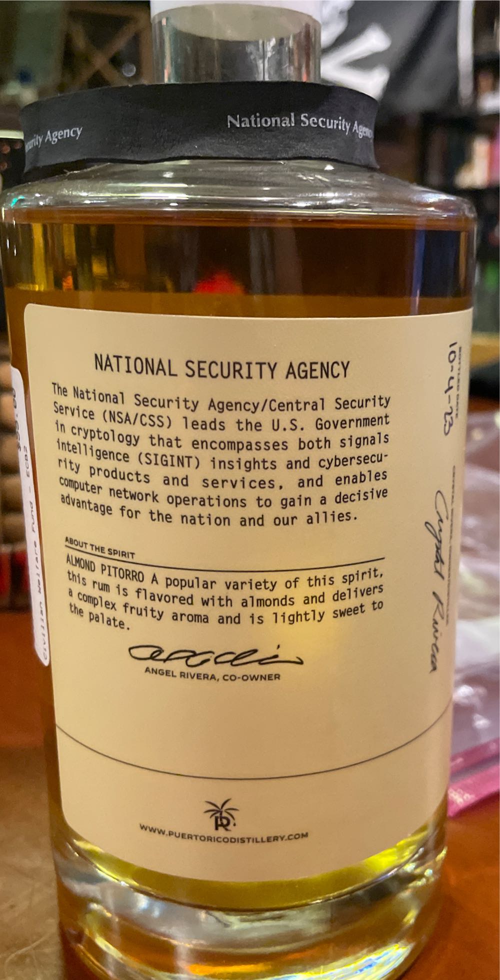 Clandestino Almond Flavored Rum - Puerto Rico Distillary (750 mL) alcohol collectible [Barcode 683332673403] - Main Image 2