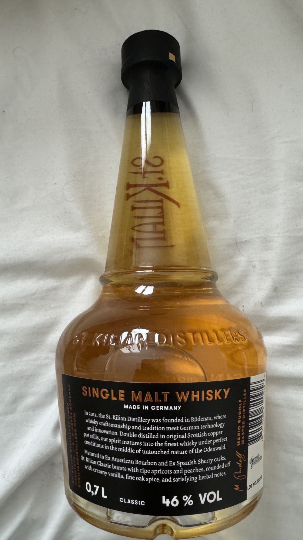 St.Kilian Whisky Standard Classic - St. Kilian Distillers GmbH (0,7 L) alcohol collectible - Main Image 2
