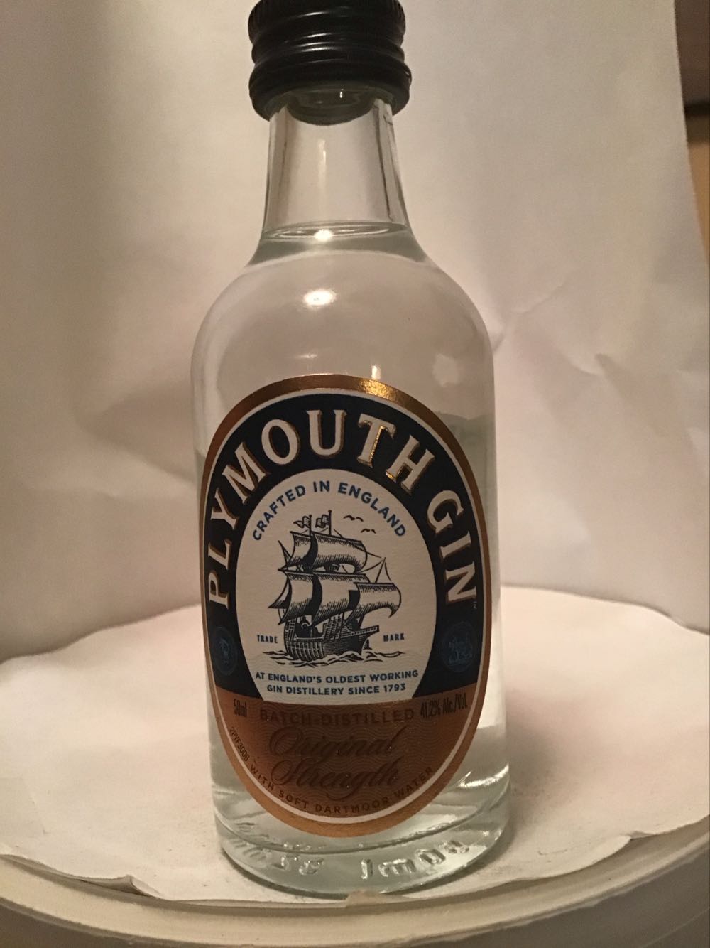 Plymouth English Gin - Black Friars Distillery (50 mL) alcohol collectible - Main Image 3