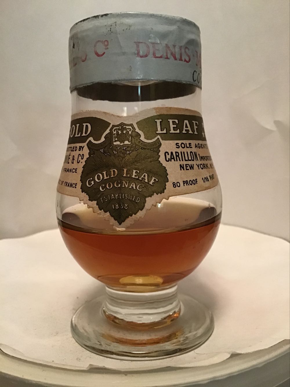 Gold Leaf Cognac - Sidney Frank Importing (1.6 FL OZ) alcohol collectible - Main Image 2