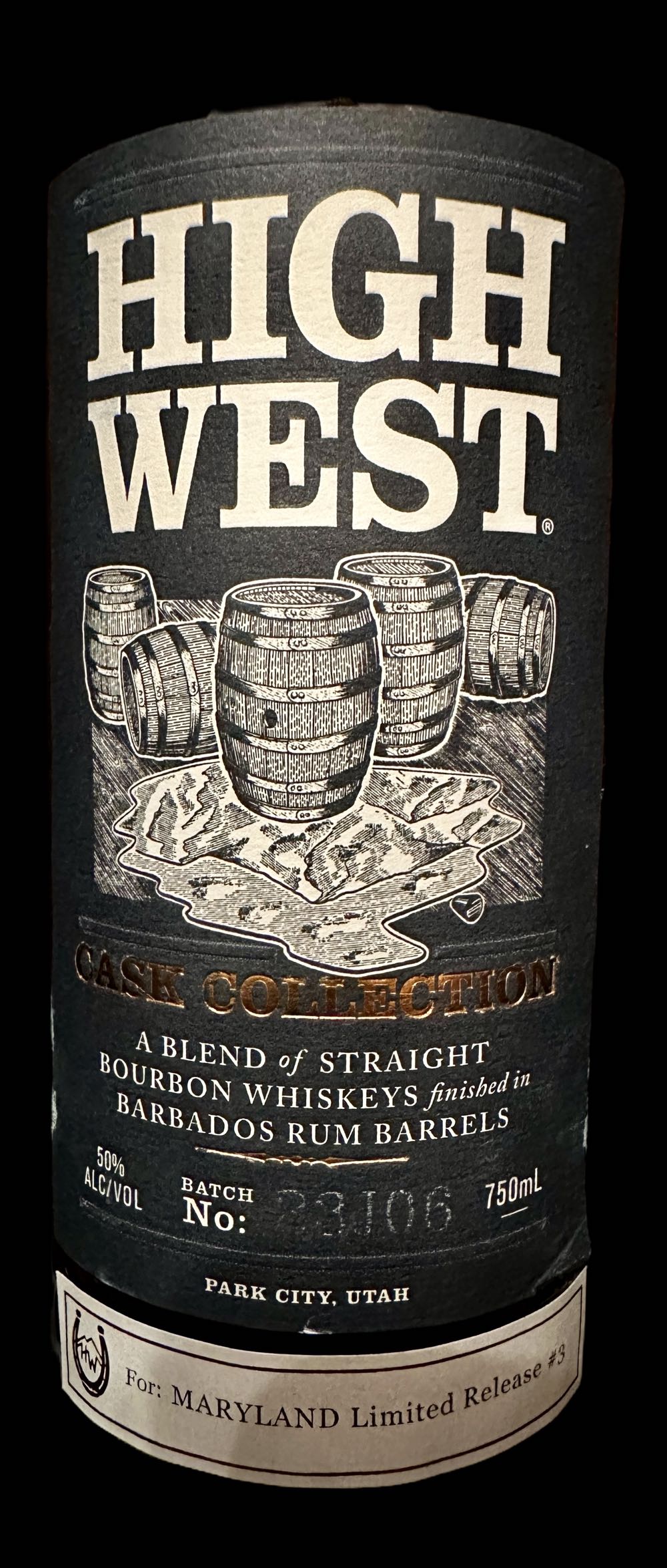 High West Cask Collection Barbados Rum Barrel Finished In Barbados Bourbon - High West Distillery (750 mL) alcohol collectible [Barcode 086003267305] - Main Image 3