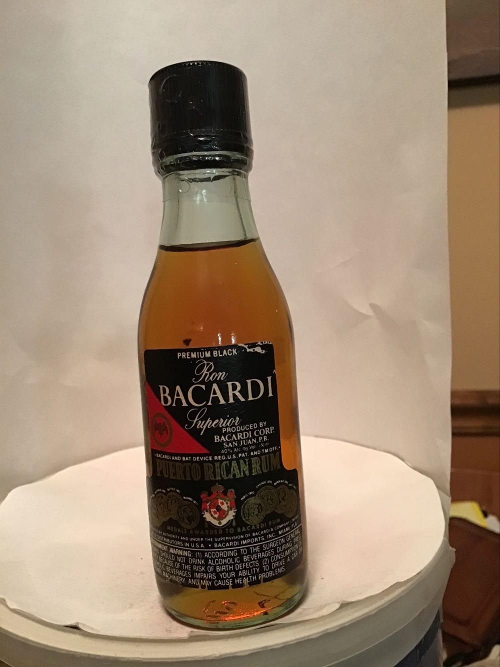Bacardi & Artic Grape & Wolf Berry & Torched Cherry - Bacardi, Santiago (1.6 FL OZ) alcohol collectible - Main Image 2