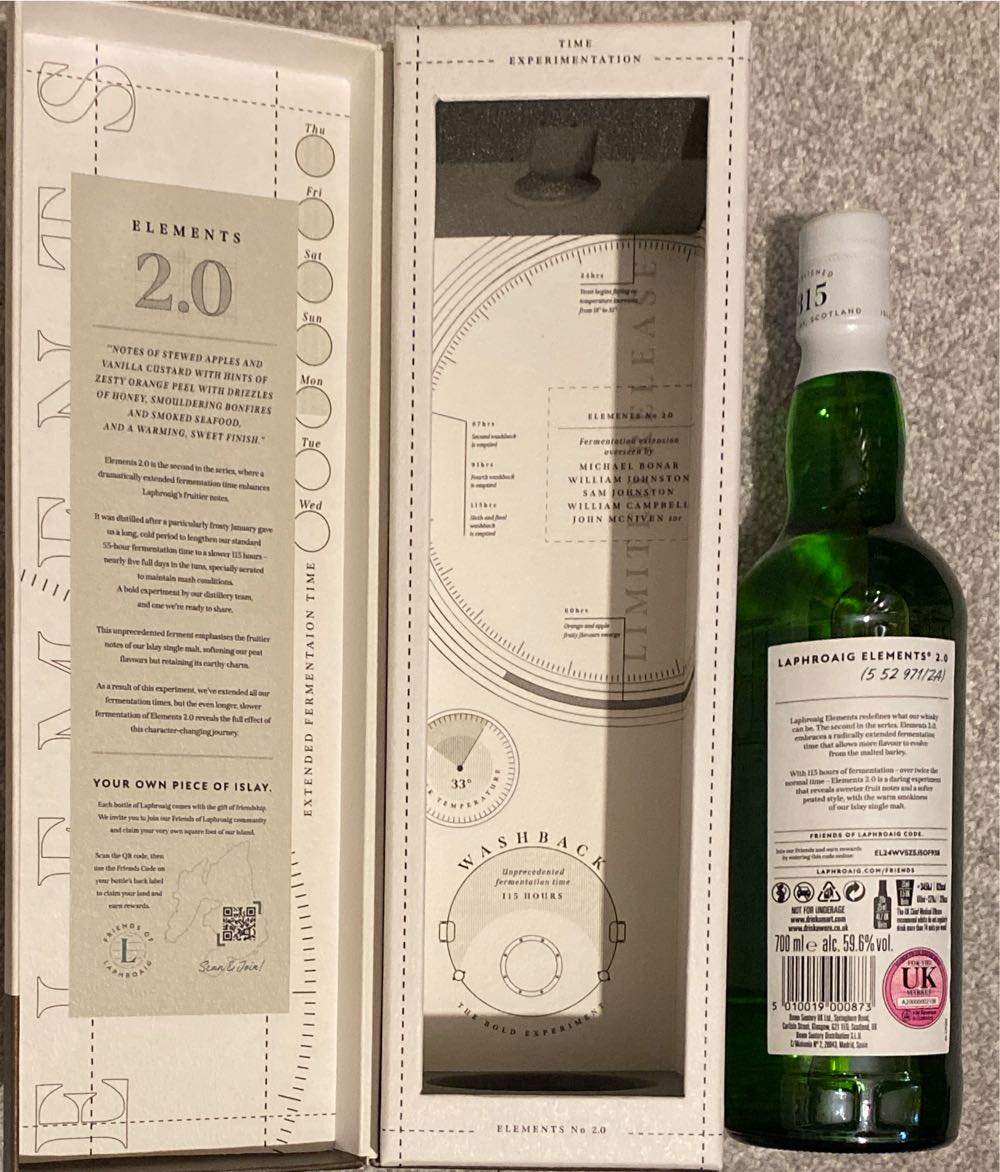 Laphroaig Elements 2.0 - Laphoaig Distillery (700 mL) alcohol collectible [Barcode 5010019000873] - Main Image 2