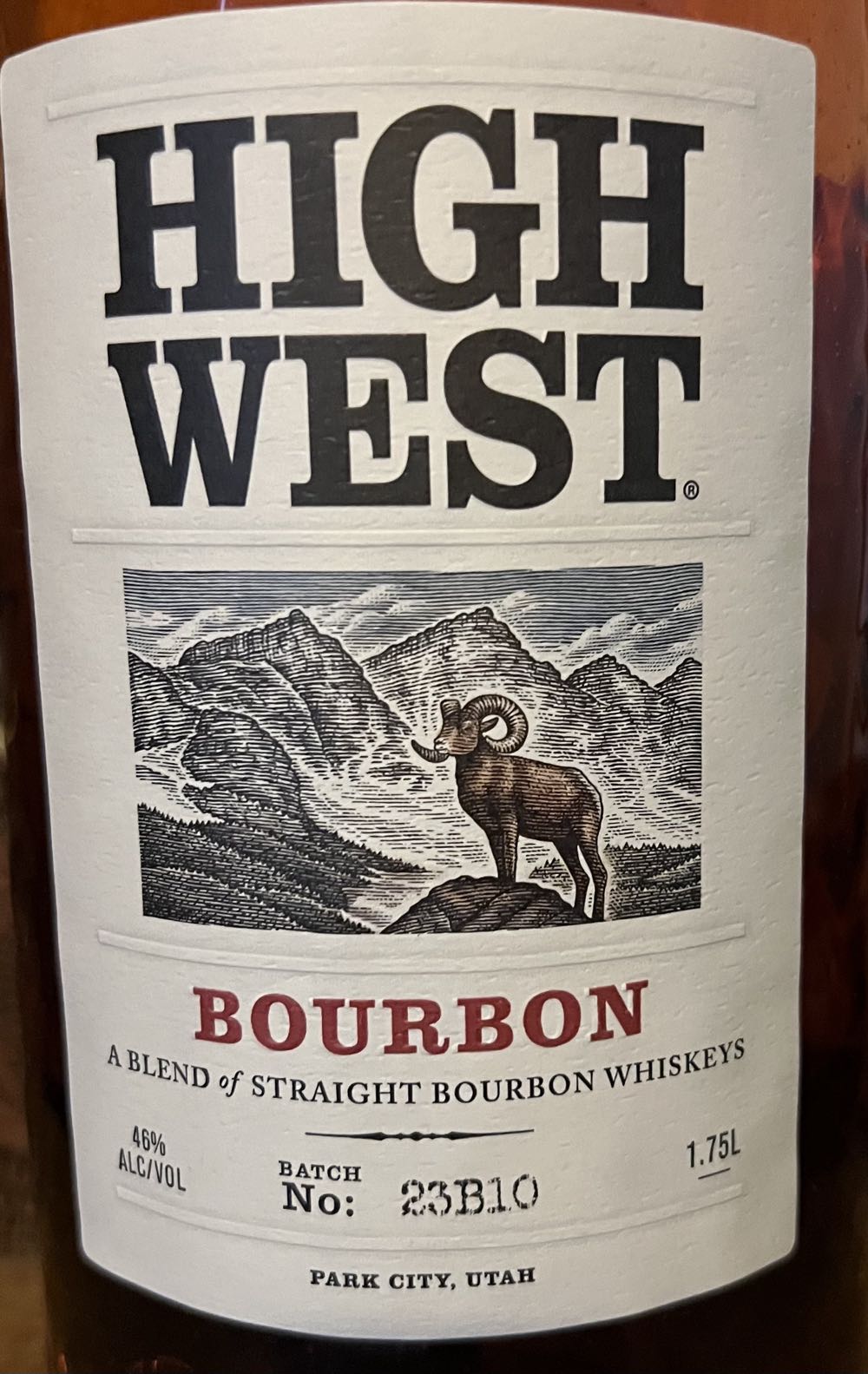 High West Bourbon 1.75L - High West Distillery (1.75 L) alcohol collectible [Barcode 086003267190] - Main Image 2