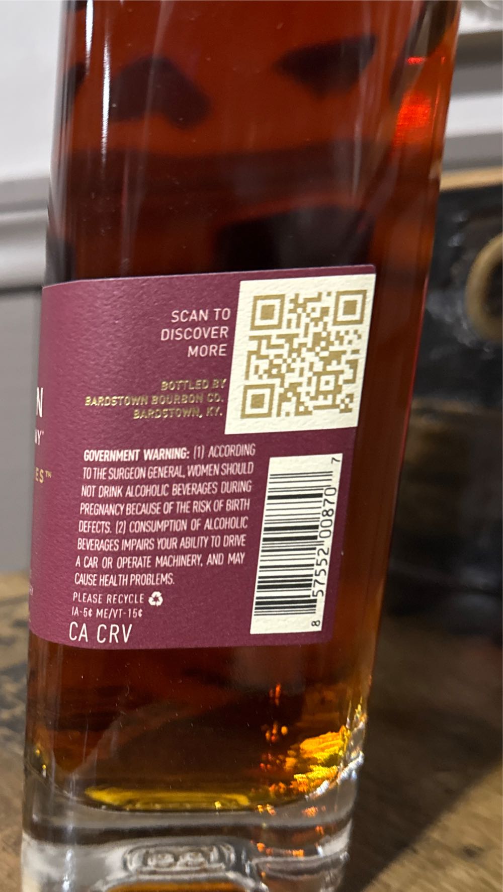 Bardstown Bourbon Collaboration Series Amrut - Bardstown Bourbon Company (750 mL) alcohol collectible [Barcode 857552008707] - Main Image 3