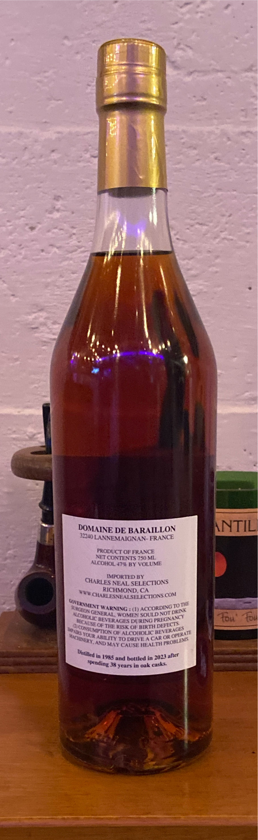 Bas-Armagnac - Domaine De Baraillon alcohol collectible - Main Image 2