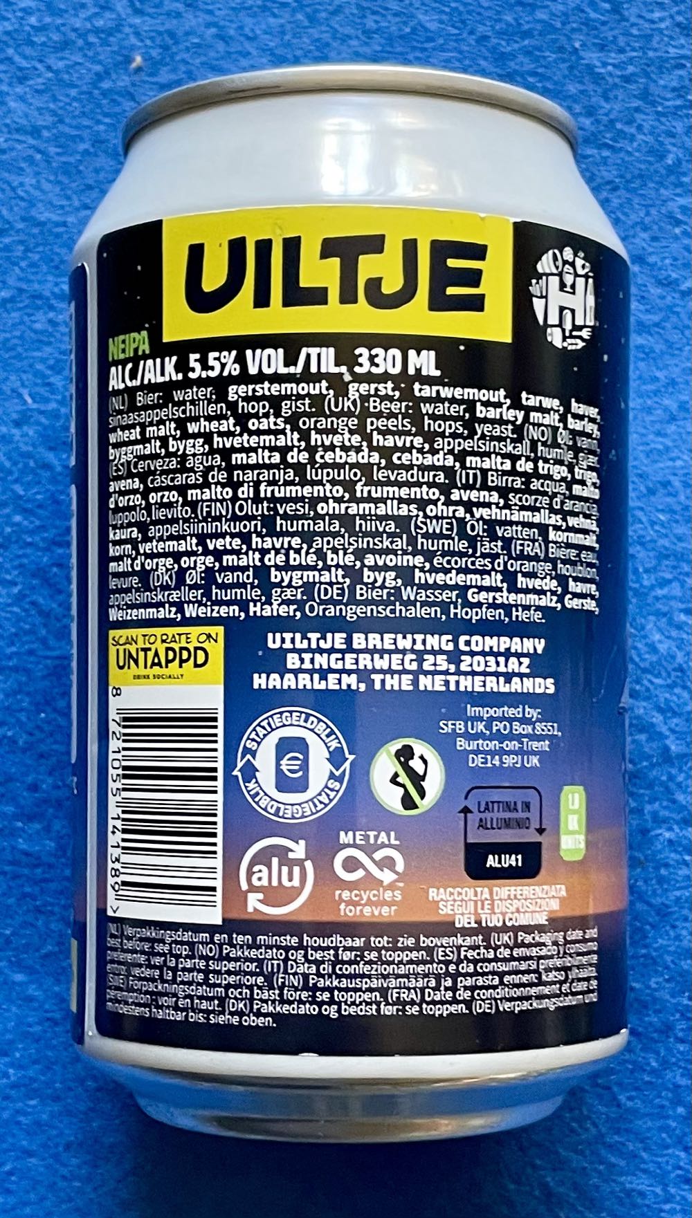 Echte Strijders Dragen Geen Capes - Uiltje Brewing Company (330 mL) alcohol collectible [Barcode 8721055141389] - Main Image 3