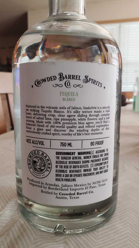 Snake Bite Blanco - Crowded Barrel Whiskey Co. alcohol collectible - Main Image 2