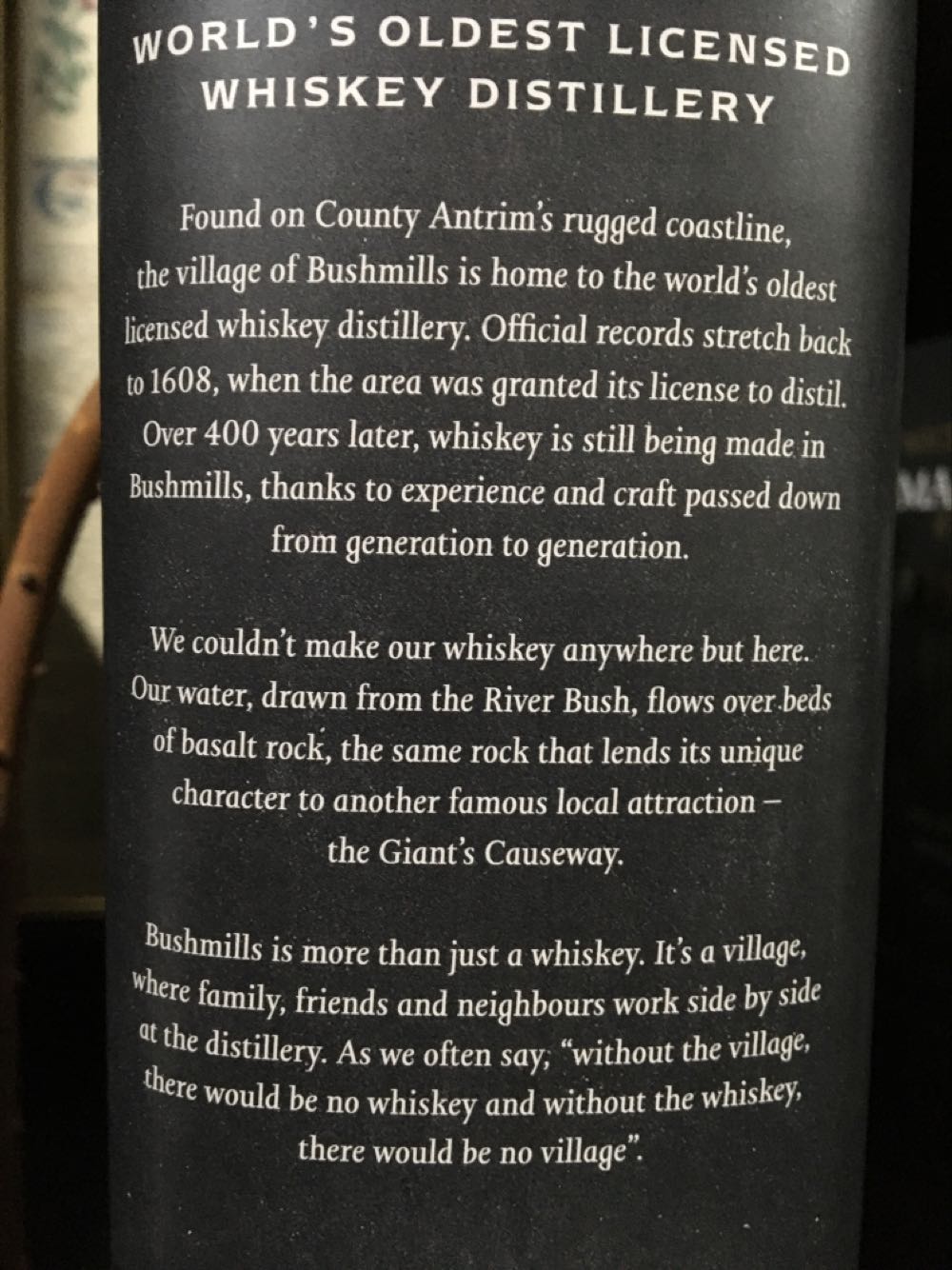 Bushmills Black Bush Irish Whiskey 700ml  (700 mL) alcohol collectible [Barcode 5055966810052] - Main Image 4