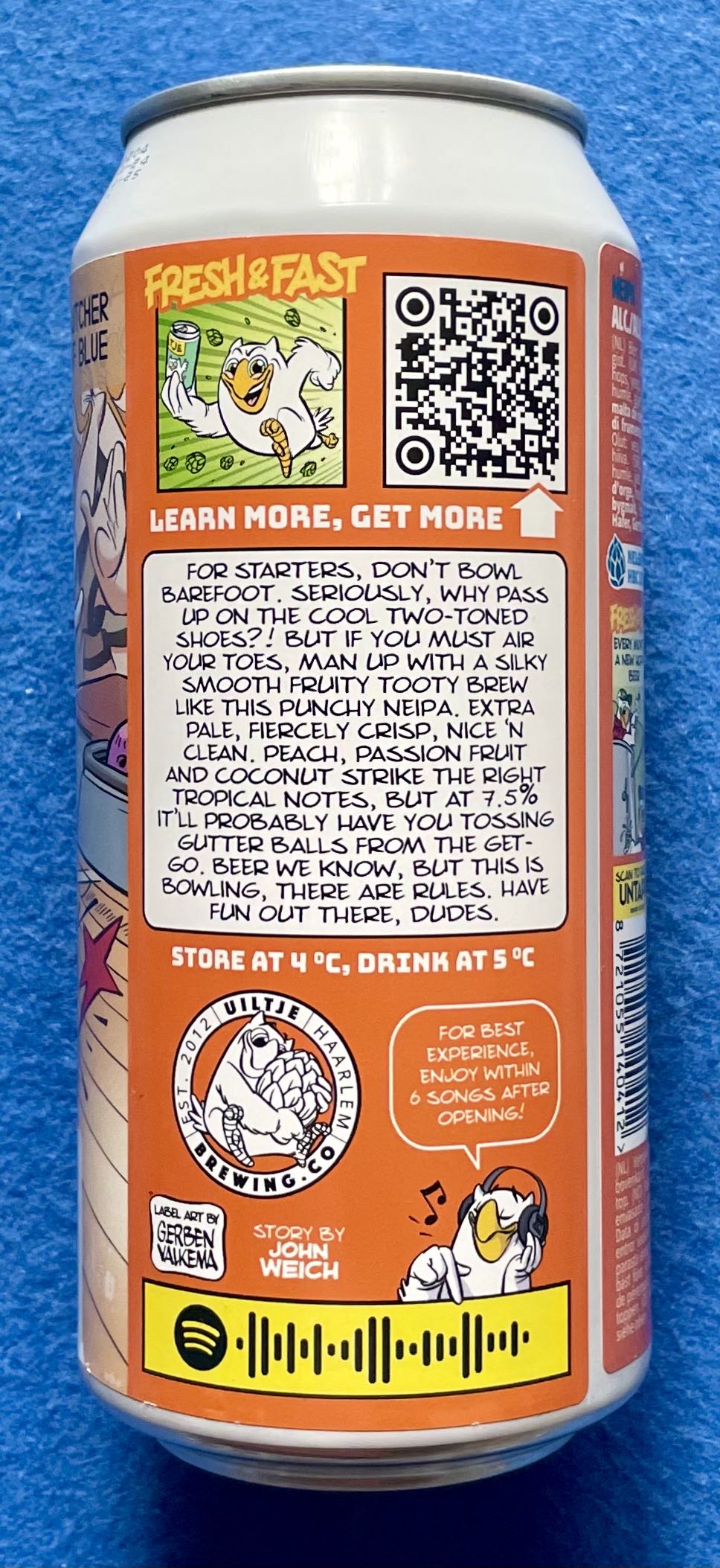 Barefoot Bowling - Uiltje Brewing Company alcohol collectible [Barcode 8721055140412] - Main Image 4