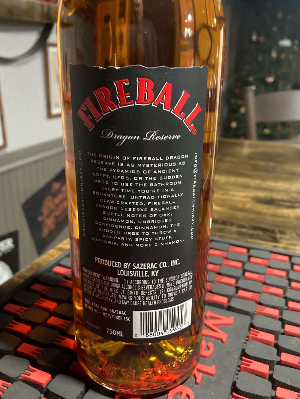 Fireball Small Batch Dragon Reserve - Fireball Dragon Reserve (750 mL) alcohol collectible [Barcode 088004059453] - Main Image 2