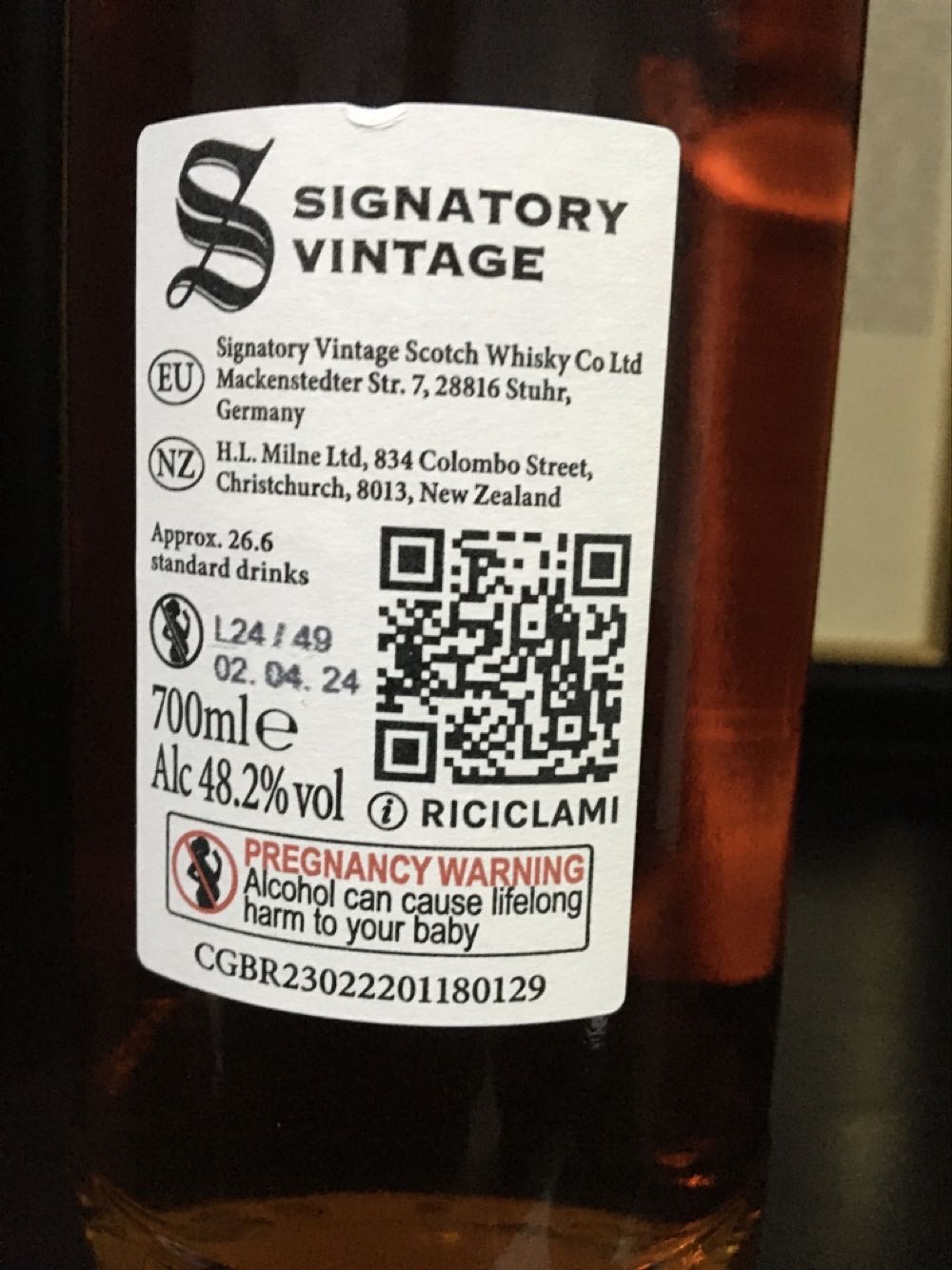 Signatory Glenallachie 11 Years - Signatory Vintage (700 mL) alcohol collectible [Barcode 5021944125524] - Main Image 4
