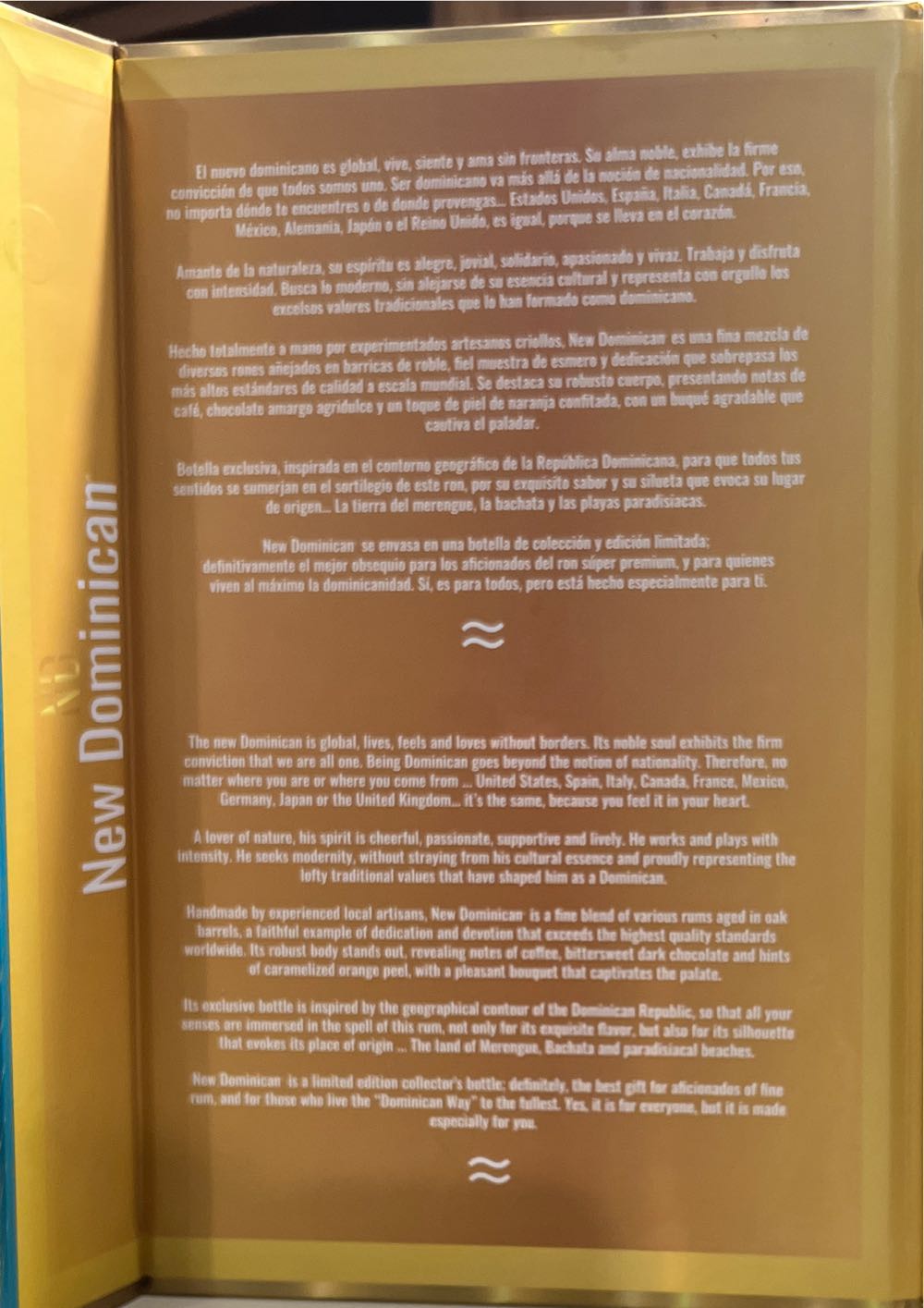 New Dominican Rum Gold Edition In Box - J&J Spirits (1 L) alcohol collectible [Barcode 7461592130729] - Main Image 3