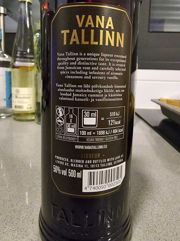 Vana Tallinn 50 - Liviko (500 mL) alcohol collectible [Barcode 4740050002505] - Main Image 2