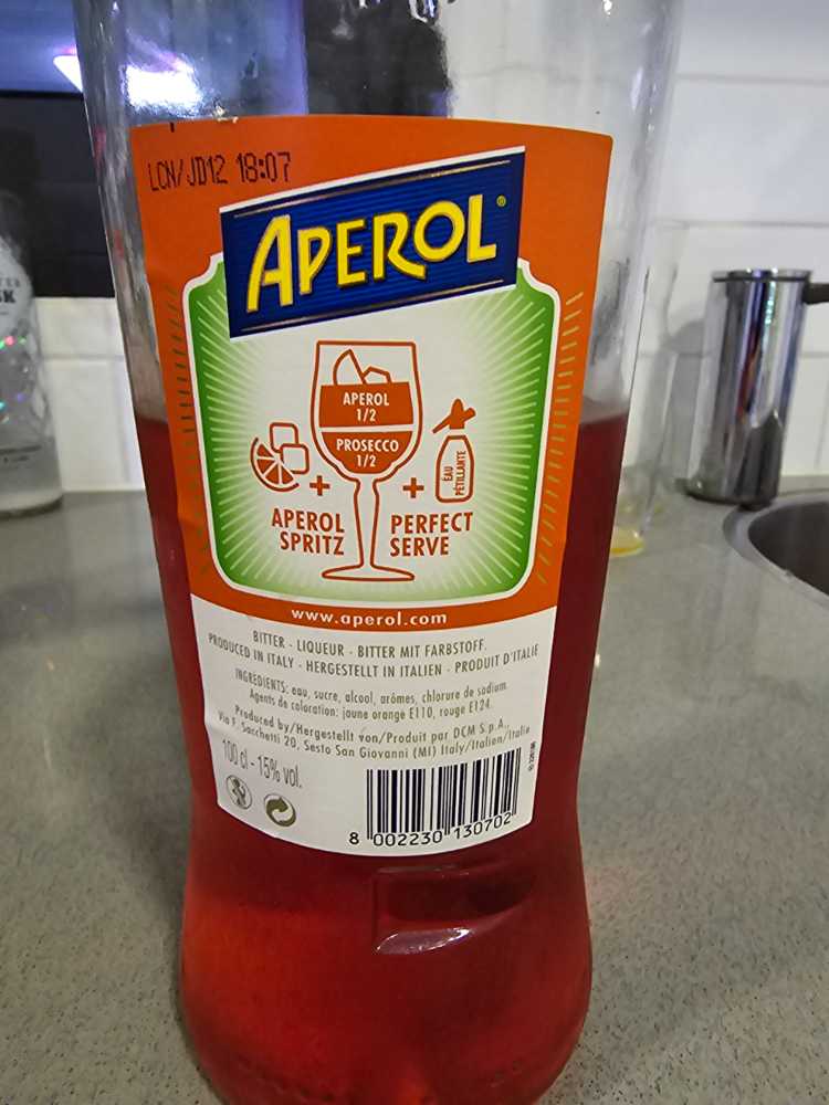 Aperol Aperitif - Aperol (1 L) alcohol collectible [Barcode 8002230130702] - Main Image 3