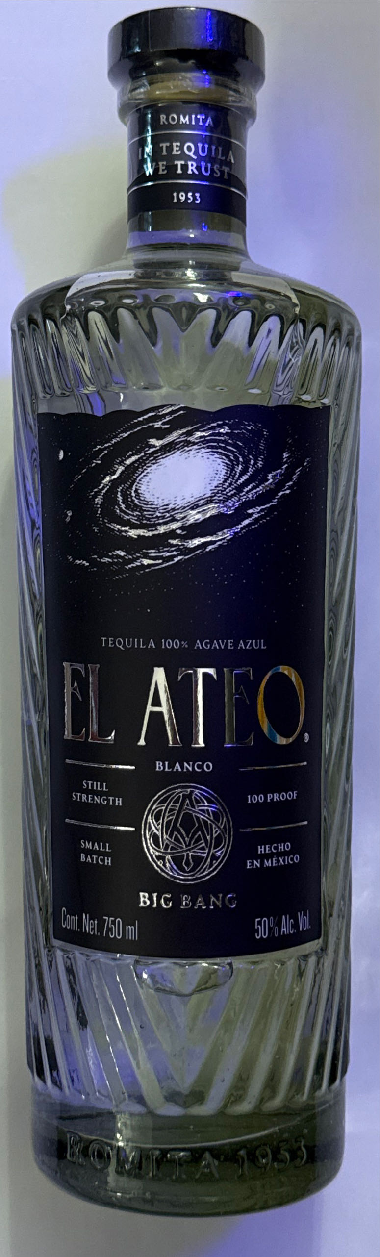 El Ateo Big Bang Still Strength Blanco - Plantaciones Tequilana (750 mL) alcohol collectible [Barcode 7503038788061] - Main Image 2