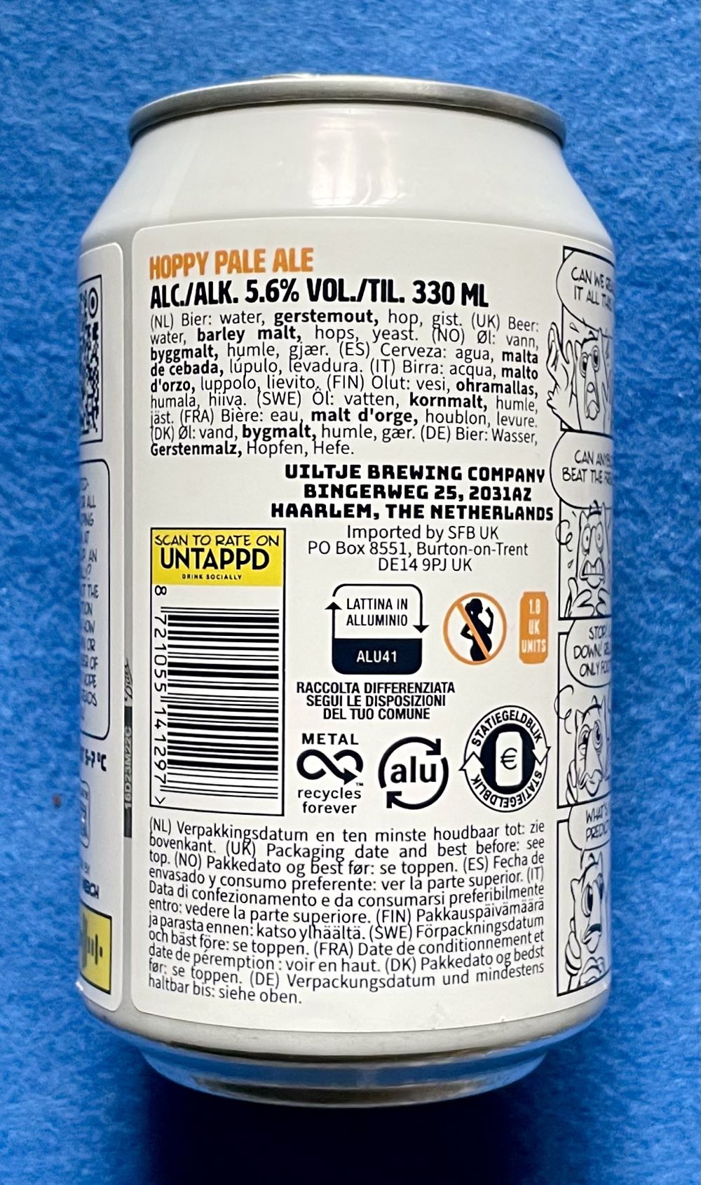 Dikke Lul 3-0 - Uiltje Brewing Company (330 mL) alcohol collectible [Barcode 8721055141297] - Main Image 3