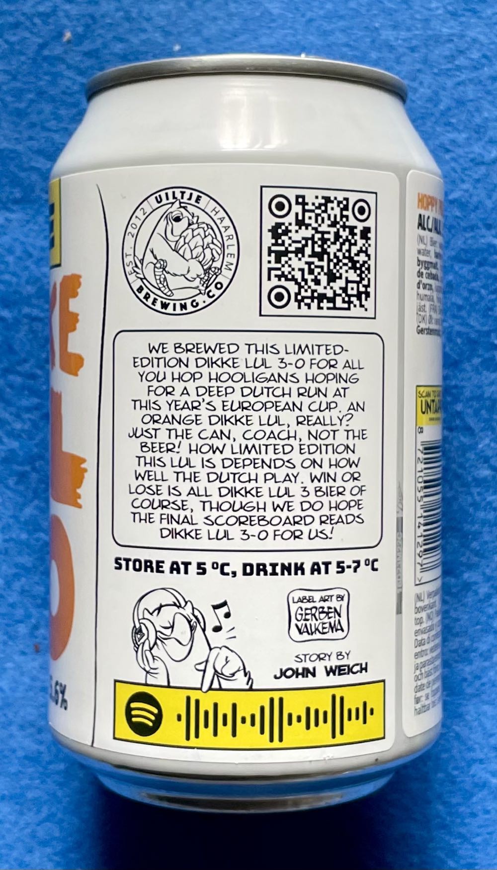 Dikke Lul 3-0 - Uiltje Brewing Company (330 mL) alcohol collectible [Barcode 8721055141297] - Main Image 4