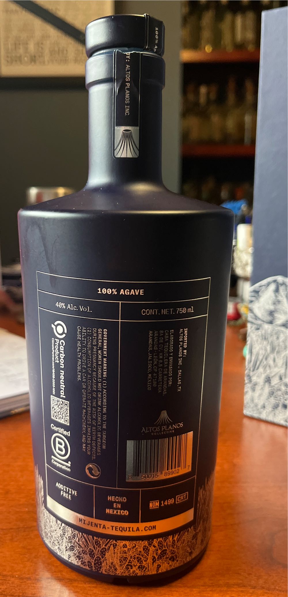 Mijenta Gran Reserva Anejo 750ml Tequila 750 Ml Añejo - Destiladora De Los Altos S.A de C.V (750 mL) alcohol collectible [Barcode 850015899027] - Main Image 3