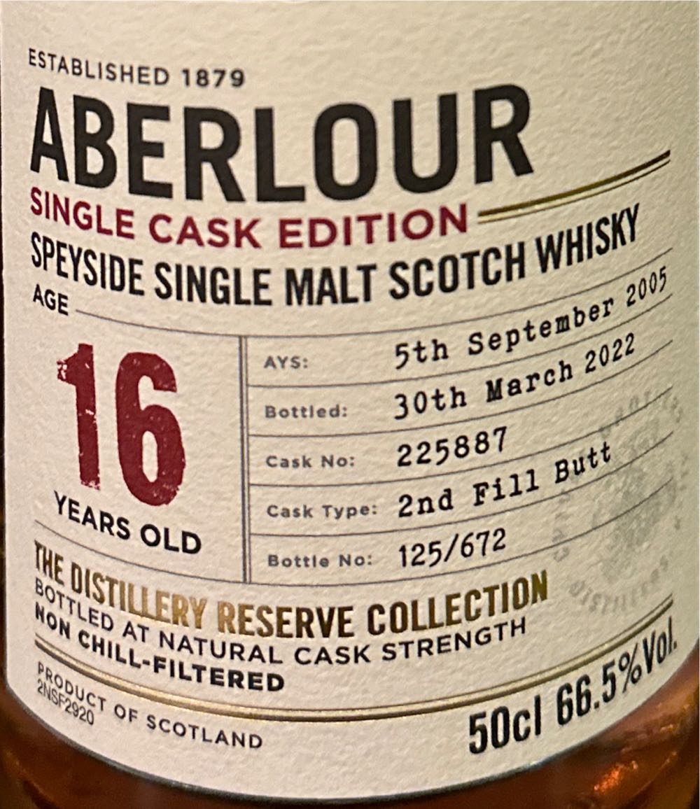 Aberlour Single Cask 16 Year - Aberlour (500 mL) alcohol collectible [Barcode 5000299631669] - Main Image 2