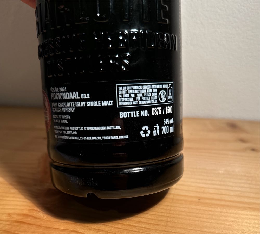 Port Charlotte Rock‘ndaal 03.2, 20y - Bruichladdich Distillery, Islay Scotland (700 mL) alcohol collectible - Main Image 3