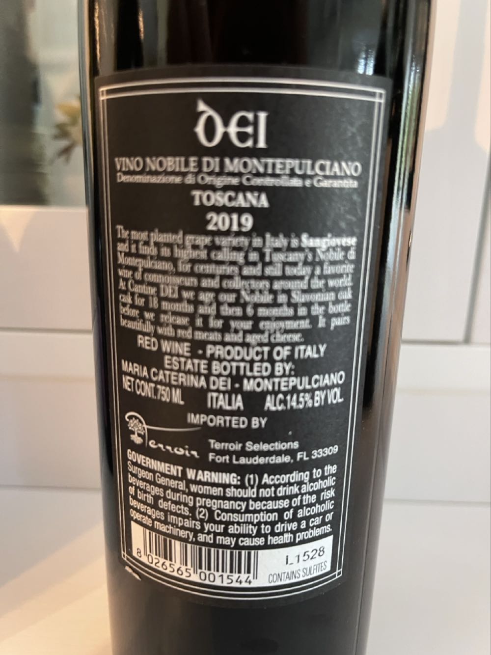 Wine, Red Dei Vino Nobile Di Montepulciano  alcohol collectible [Barcode 8026565001544] - Main Image 2