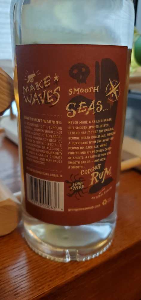 George Ocean Coconut Rum - George Ocean (750 mL) alcohol collectible [Barcode 079753000636] - Main Image 2
